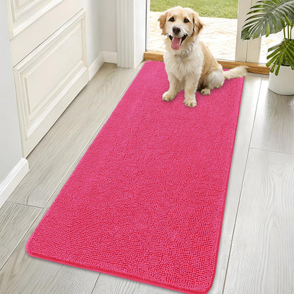 OLANLY Dog Door Mat for Muddy Paws 70x35, Absorbs Moisture and Dirt, Absorbent Non-Slip Washable