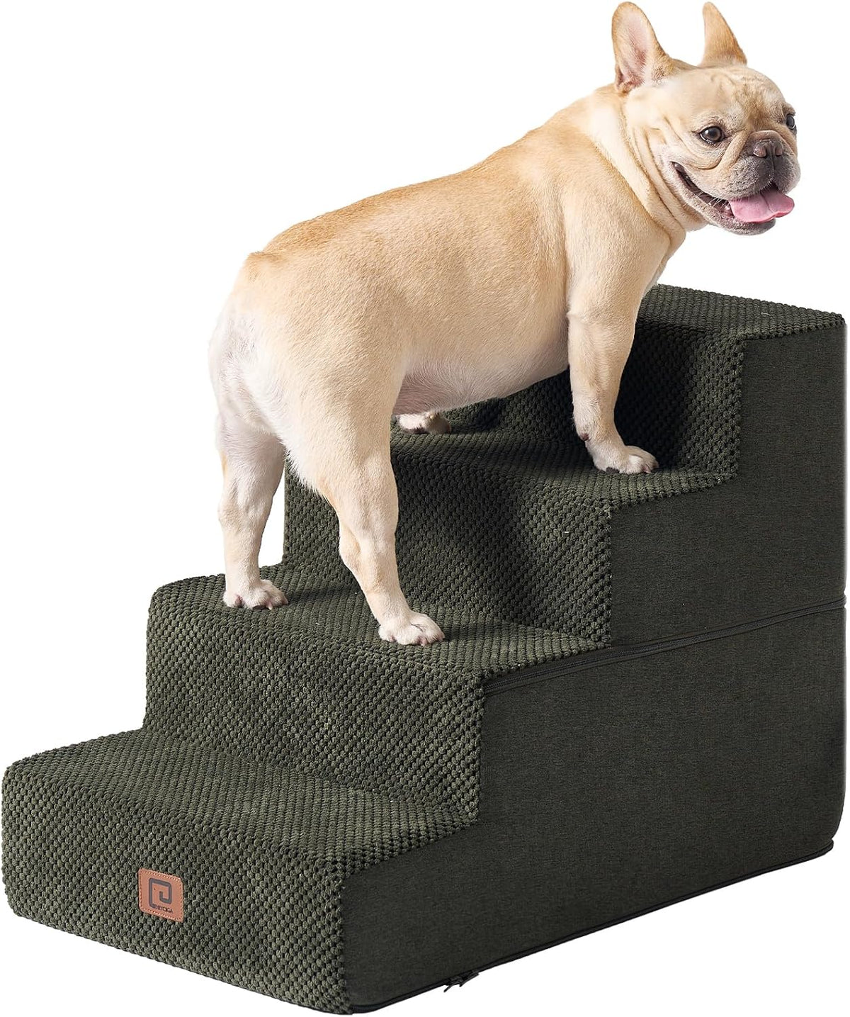 EHEYCIGA Dog Stairs for Bed 18" H, 4-Step Dog Steps for High Bed, Pet Steps for Small Dogs and