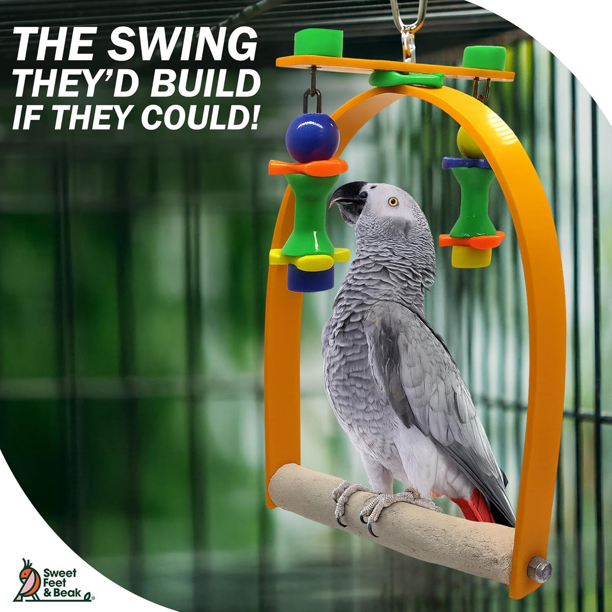 Medium Whirly Bird - Perfect Cage Toy Stimulates Visual and Physical Activity - Safe, Non-Toxic