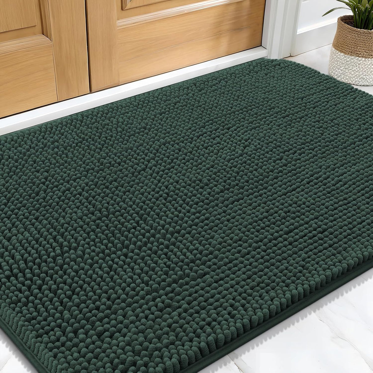 OLANLY Dog Door Mat for Muddy Paws 30x20, Absorbs Moisture and Dirt, Absorbent Non-Slip Washable