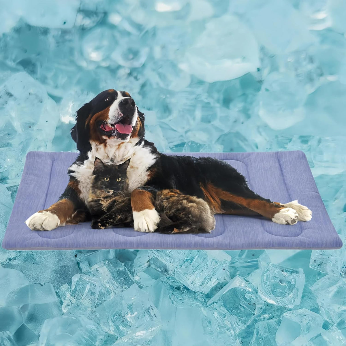 Cooling Mat for Large Dogs - Double-Sided Waterproof & Cool, Portable Dog Cooling Mat for