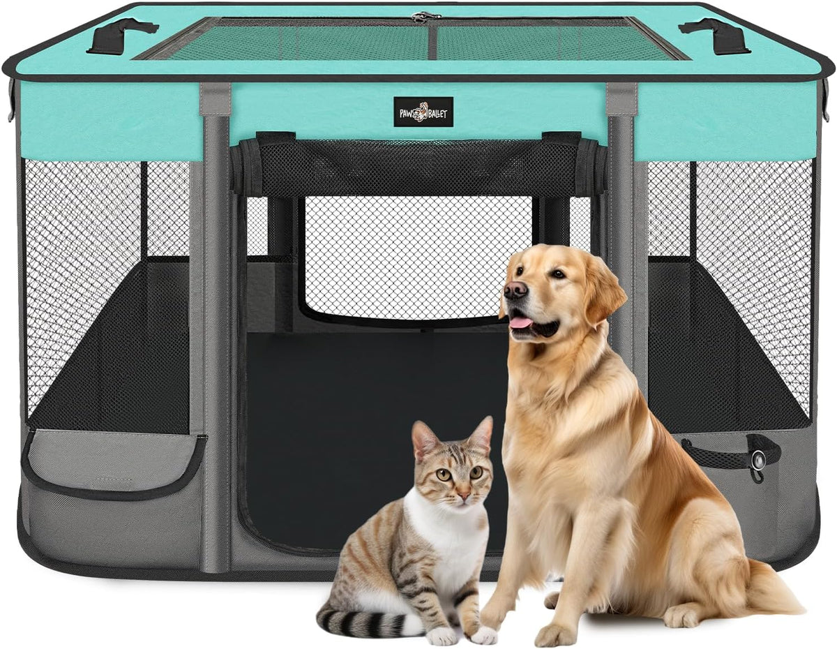 Pet Playpen, Foldable Waterproof Puppy Tent, Portable Cat Playpen, Dog Kennel, Breathable Mesh