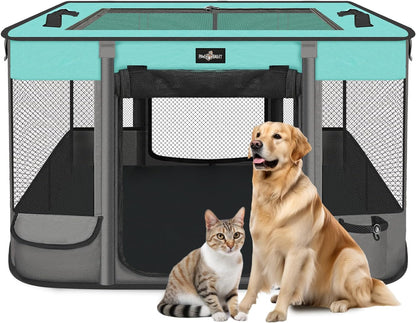 Pet Playpen, Foldable Waterproof Puppy Tent, Portable Cat Playpen, Dog Kennel, Breathable Mesh