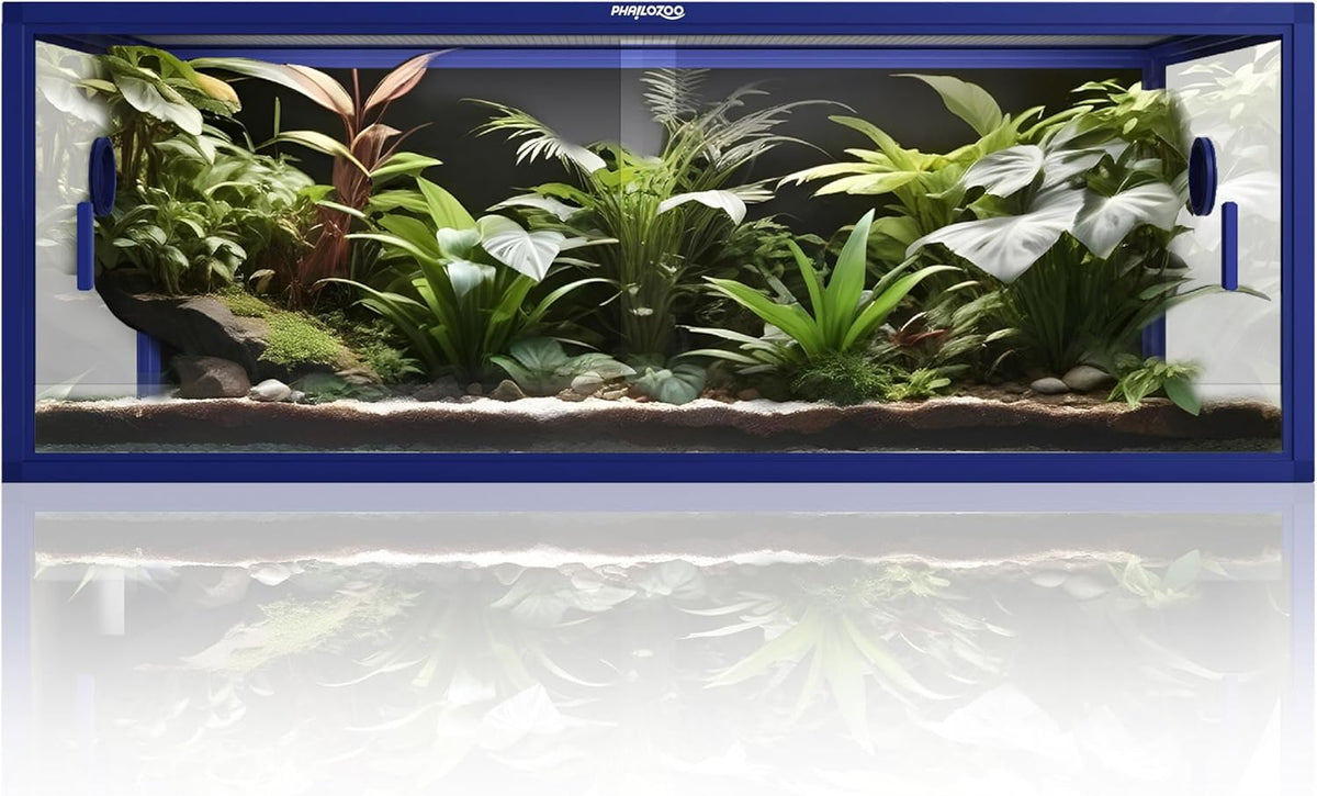 85 Gallon Snake Enclosure, Front Opening Reptile Tank for Easy Maintenance, Reptile Terrarium with