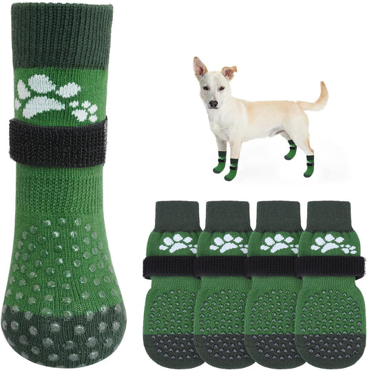 SCENEREAL Anti Slip Dog Sock to Prevent Licking Paws for Hardwood Floors, Boots & Paw Protector