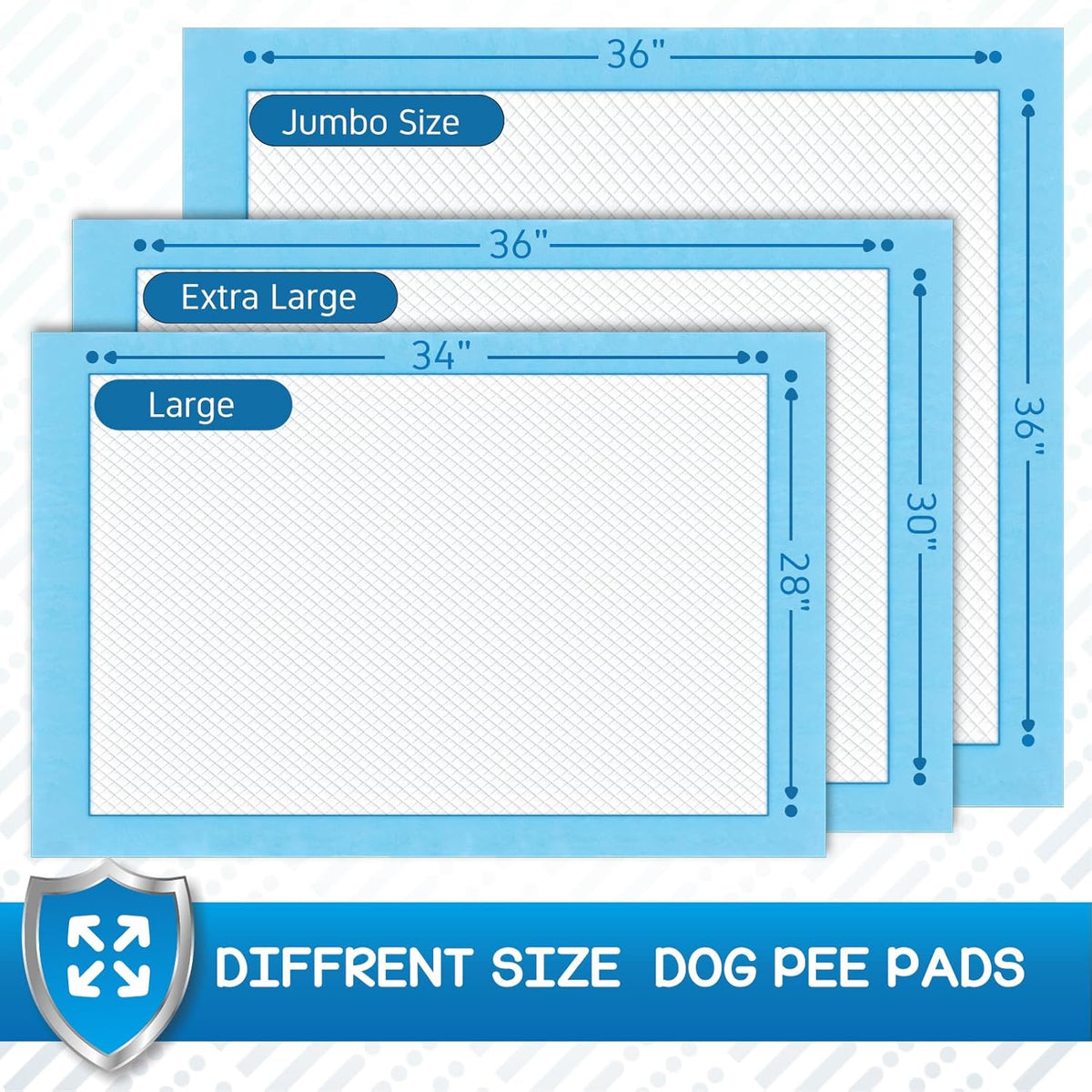 CROCI Dog Pee Pads 36x36in Extra Large, Wee Wee Pads for Dogs Super Absorbent Up to 10 Cups