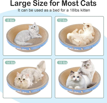 Cat Scratcher, 17.7x17.7 inches Cardboard Cat Scratchers for Indoor Cats, Large Cat Scratching