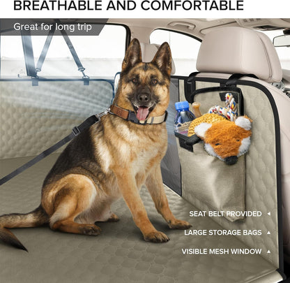 SHARLOVY XL Truck Back Seat Extender for Dogs, Large Hard Bottom Dog Car Seat Cover for Back Seat