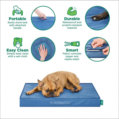 FurHaven Cooling Dog Bed – XL Foam Mattress for Joint Pain Relief, Waterproof Liner, Removable