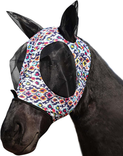 Harrison Howard Super Comfort Stretchy Fly Mask Large Eye Space with UV Protection Soft on Skin