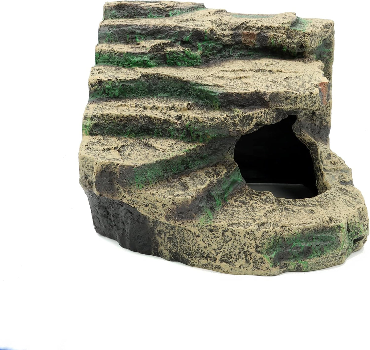 JIHAQUA Large Resin Reptile Tank Accessories Hideouts Cave Habitat Decor for Leopard Gecko Lizards