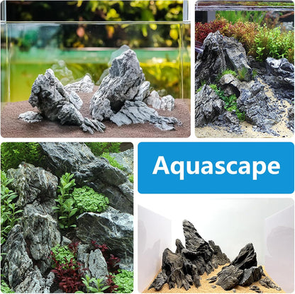 KINGRUI Natural Aquarium Rocks Seiryu Rock Stone 20lb Dragon Stone for Aquarium Landscaping Models