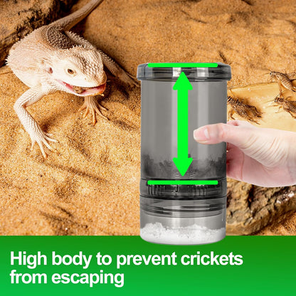 Cricket Calcium Powder Mixer, Reptile Cricket Keeper, Reptile Calcium Duster for Bearded Dragon