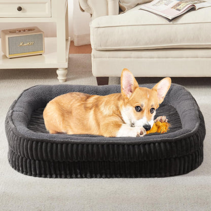 Orthopedic Dog Bed for Medium Dogs Breeds, High Density Egg Crate Foam Dog Sofa Beds,Oval Kennel