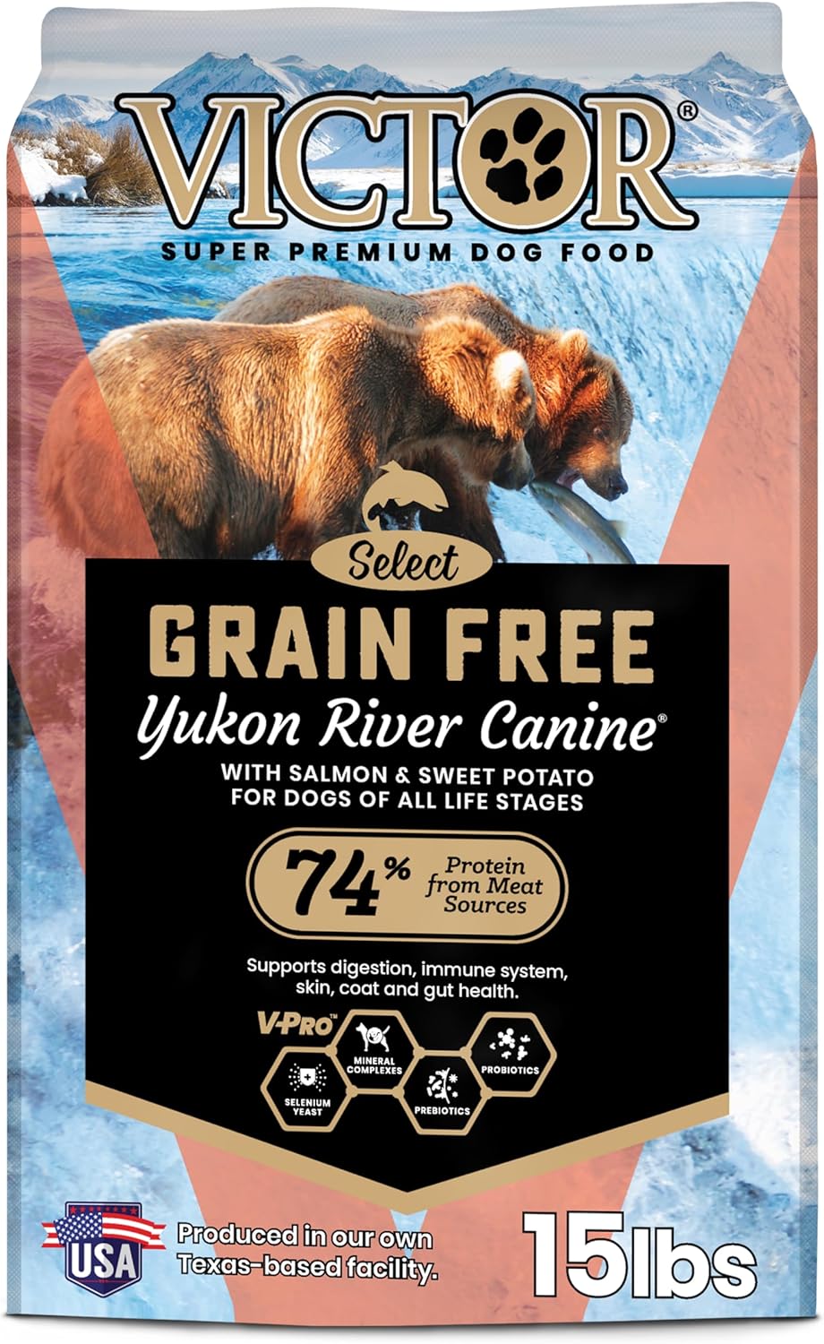 VICTOR Super Premium Dog Food – Grain Free Yukon River Canine – Supports Immune & Digestive Health