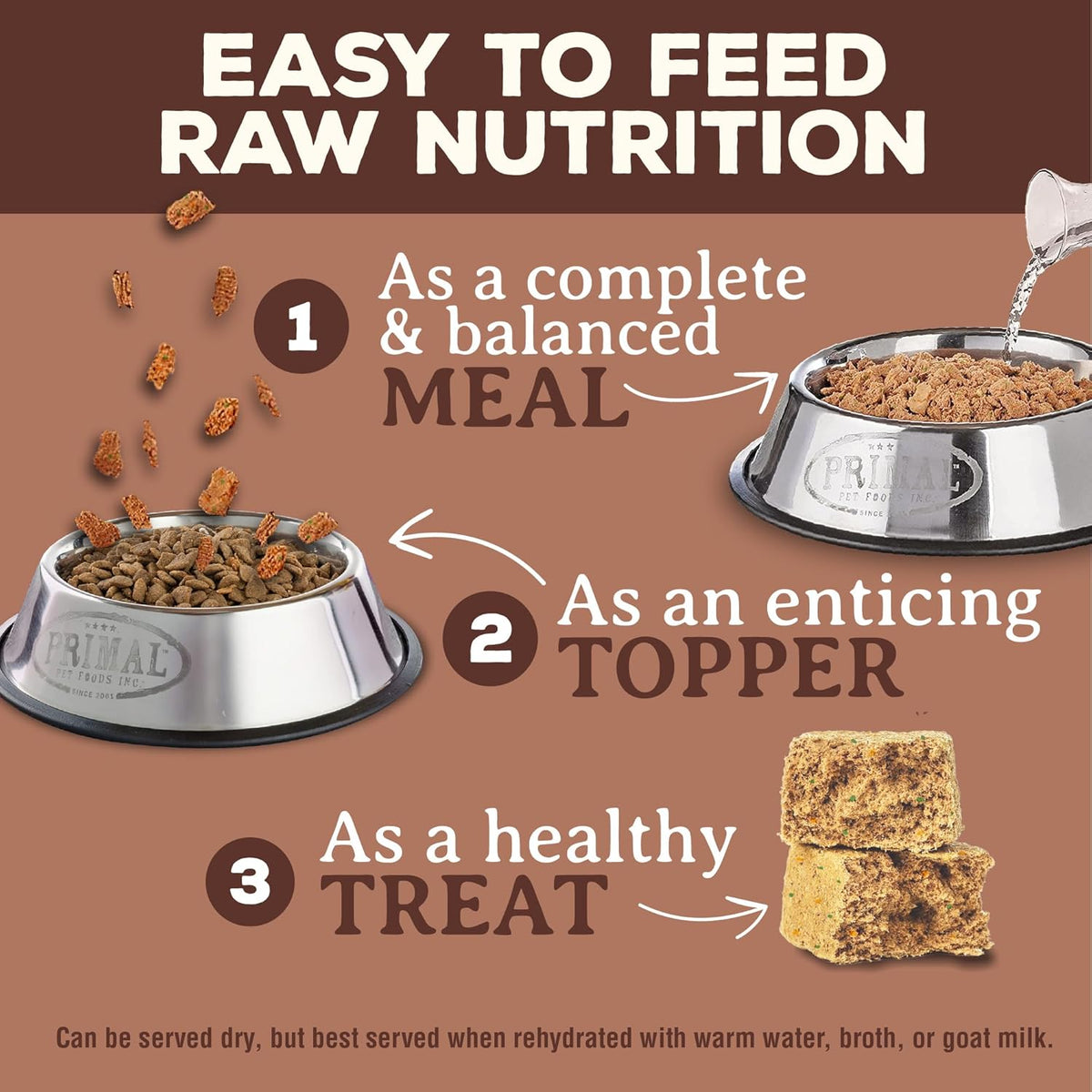 Primal Freeze Dried Raw Dog Food Nuggets, Pork, Complete & Balanced Meal, Also Use as Topper or