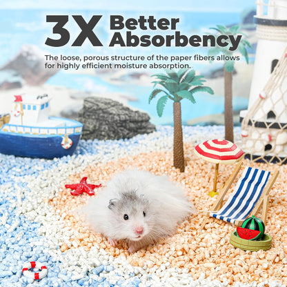 mini&moe Rabbit Bedding Guinea Pig Bedding Paper Pellet Bedding: Odor Control & Moisture Absorbent