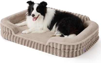 LE SURE Cute Dog Beds for Extra Large Dogs, Orthopedic Waterproof XL Pet Bed with Sides, Non-Slip