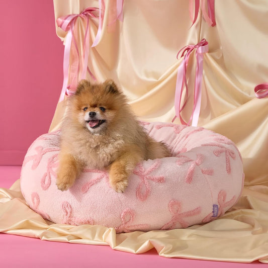LE SURE Donut Small Dog Bed - Round Cat Beds for Indoor Cats Anti-Anxiety Calming Pet Beds