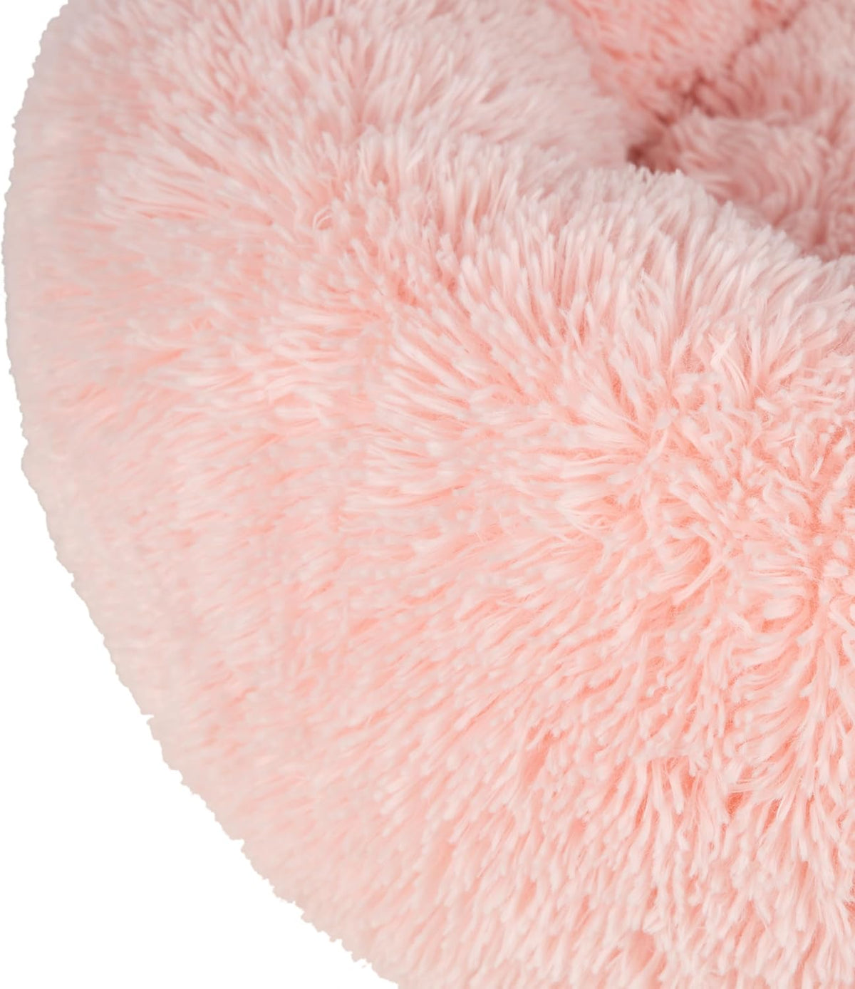 Best Pet Supplies Round Donut Dog Bed with Plush Faux Fur Fabric, Calming, Anti-Anxiety Cushion for