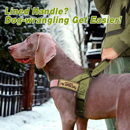 Forestpaw No Pull Dog Harness - Soft Flannel Padded Tactical Dog Vest Harness with Quick Release