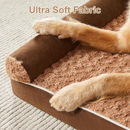 BFPETHOME Dog Beds for Large Dogs, Orthopedic Dog Bed for Medium Large Dogs,Big Waterproof Couch