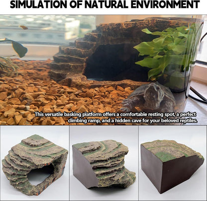 kathson Turtles Basking Platform Tortoise Resting Terrace Climbing Ramp Resin Dock Tank Decorations