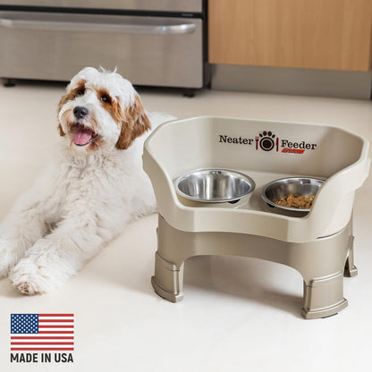 Neater Feeder Deluxe Mess Proof Dog Bowls Elevated Medium Sized Dogs (19-40 lbs) Made in USA, No