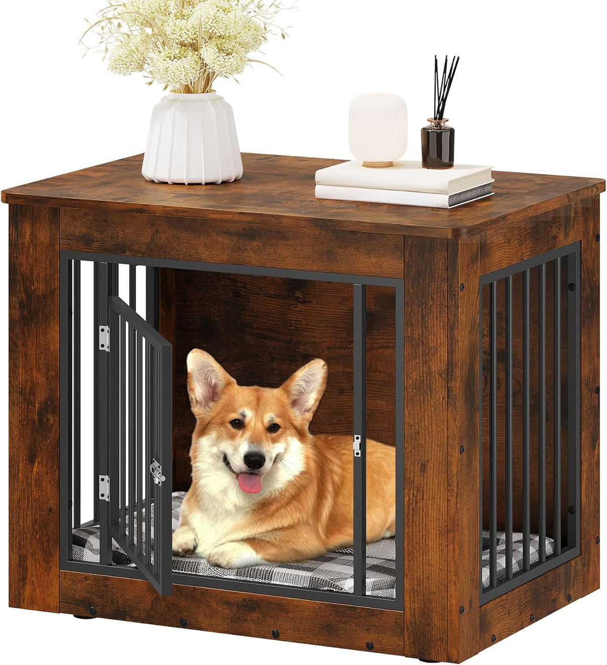 YITAHOME Dog Crate Furniture for Medium Dogs, Side End Table, Modern Dogs Kennel Indoor up to 35