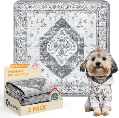 Lahome Super Absorbent Washable Pee Pads for Dogs - Secure Floor Protection - Non-Slip, Leakproof
