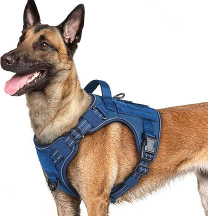 rabbitgoo Dog Harness for Large Dogs No Pull, Tactical Service Pet Vest with Molle and Control