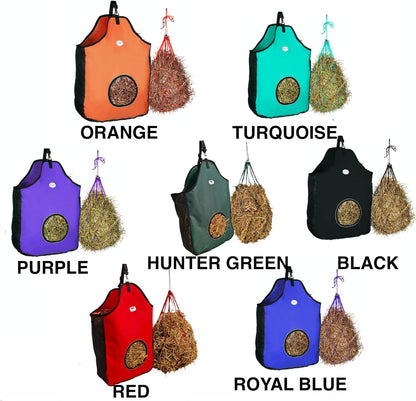 Majestic Ally 1200 D Hay Feeder Tote Bag for Horses, Sheep with Reflective Trim- Reduces Waste