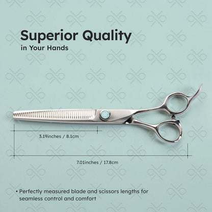 8” Dog Grooming Scissors – VG10 Japanese Steel Professional Pet Thinning Shears for Cats & Dogs |