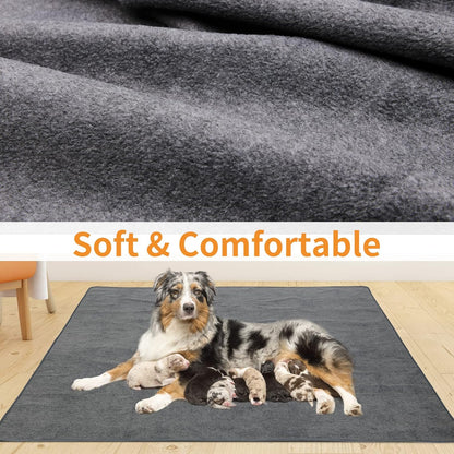 LOOBANI 2 Packs Extra Large Reusable Dog Mat for Floor, Non-Slip Washable Pee Pads for Dogs, Fast
