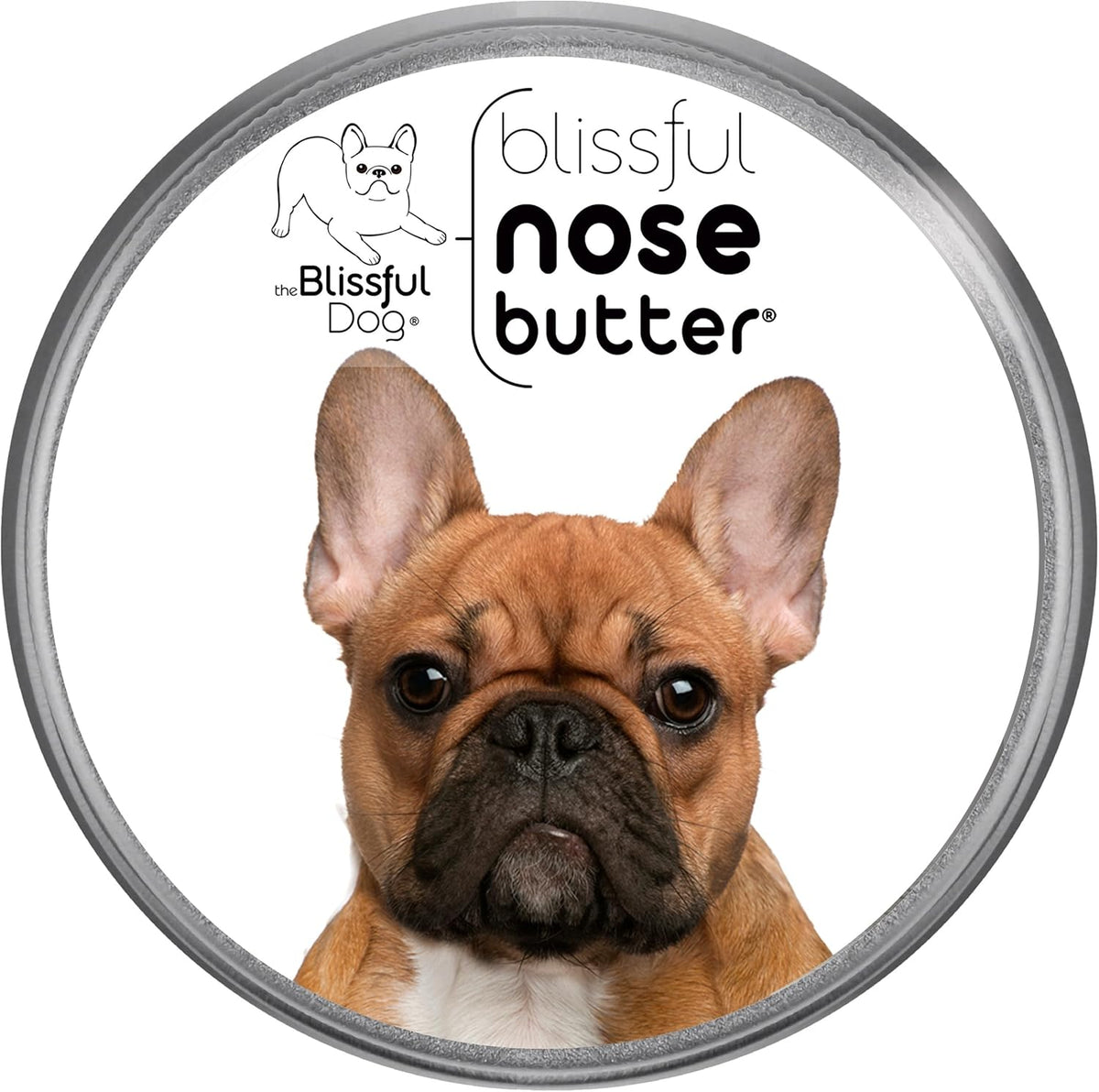 The Blissful Dog French Bulldog Black Masked Fawn Nose Butter, Versatile Dog Nose Balm for Dry