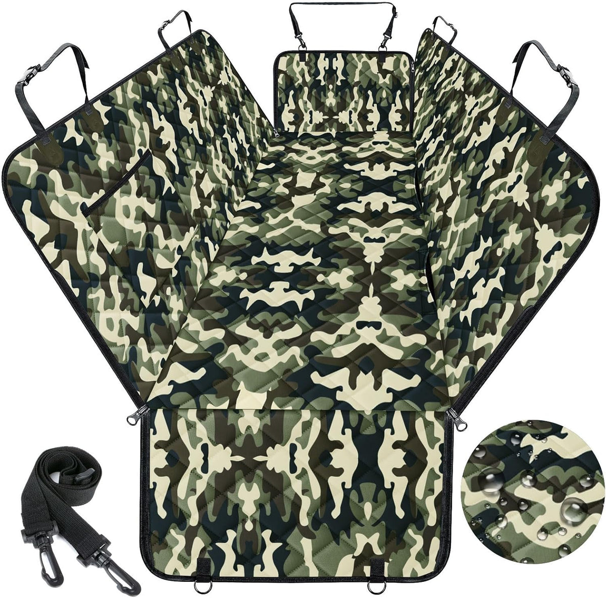 Dog Car Seat Cover, Durable Waterproof Scratch Proof Nonslip Dog Hammock, Pet Back Seat Covers with