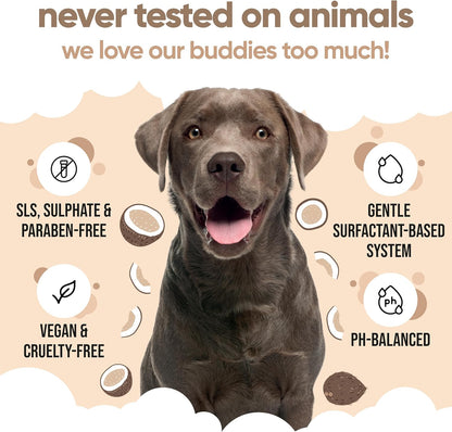 2in1 Dog Shampoo & Conditioner by Buddycare | Coconut Scented | with Aloe Vera and Pro Vitamin B5