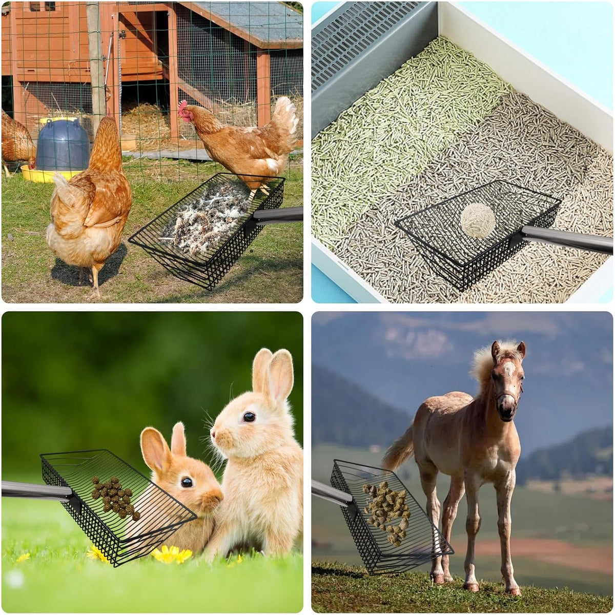 Chicken Coop Accessories, Metal Chicken Coop Pooper Scooper, Chicken Poop Scooper, Metal Litter
