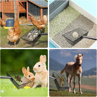 Chicken Coop Accessories, Metal Chicken Coop Pooper Scooper, Chicken Poop Scooper, Metal Litter