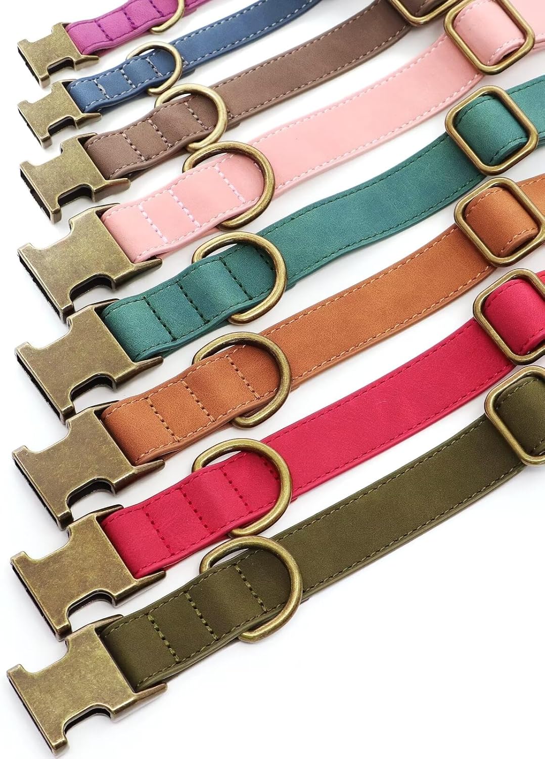Didog Soft PU Leather Dog Collar, Stylish Quick Released Dog Collars for Small Dogs, Easy Clean