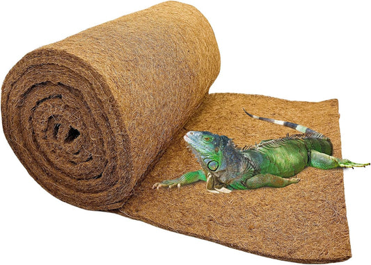 Hamiledyi 118x15.7in Reptile Carpet Coconut Fiber Substrate Large Coco Liner Roll Lizard Cage Mat
