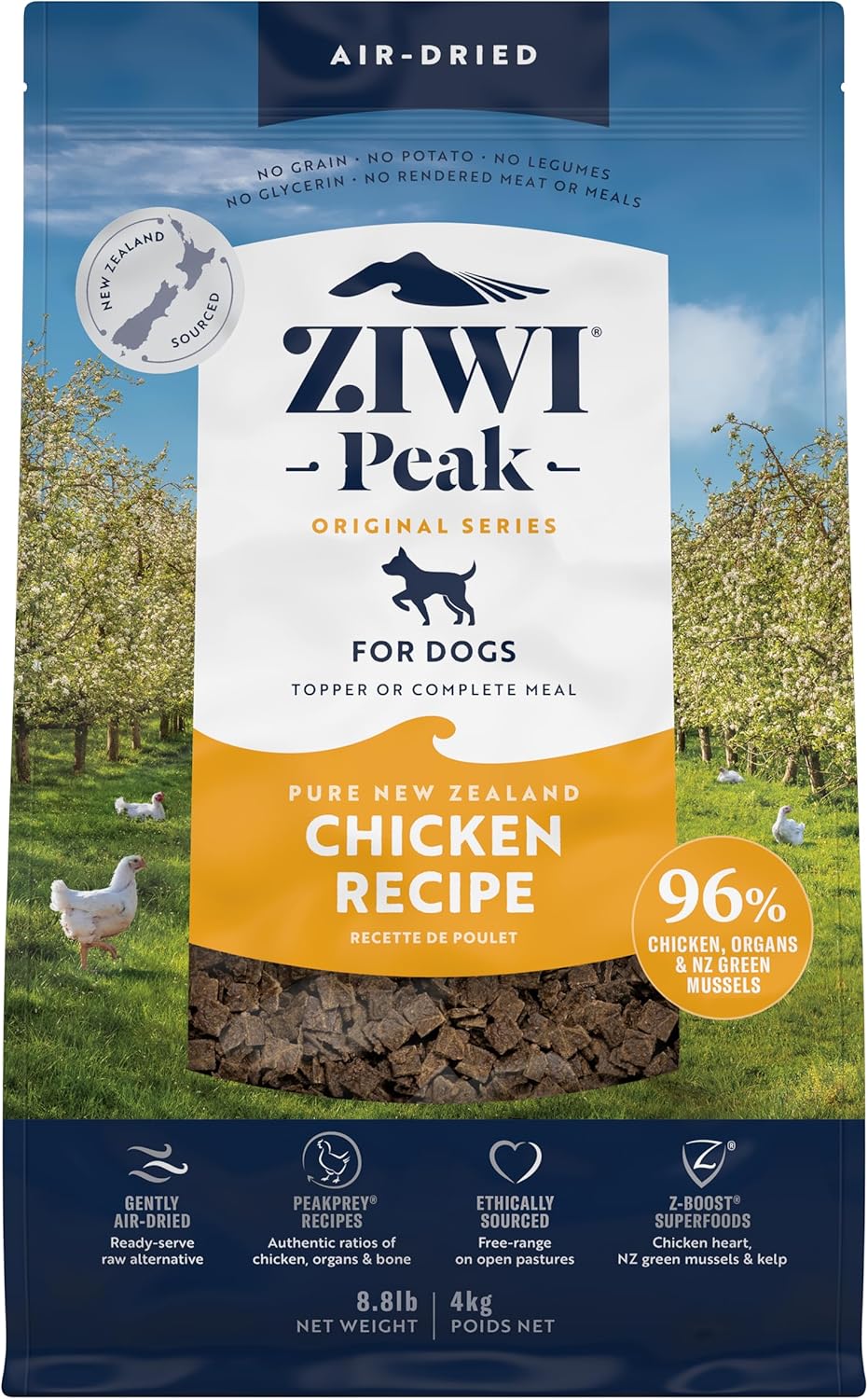ZIWI Peak Air-Dried Dog Food – Chicken - All Natural, High Protein, Grain Free, Limited Ingredient