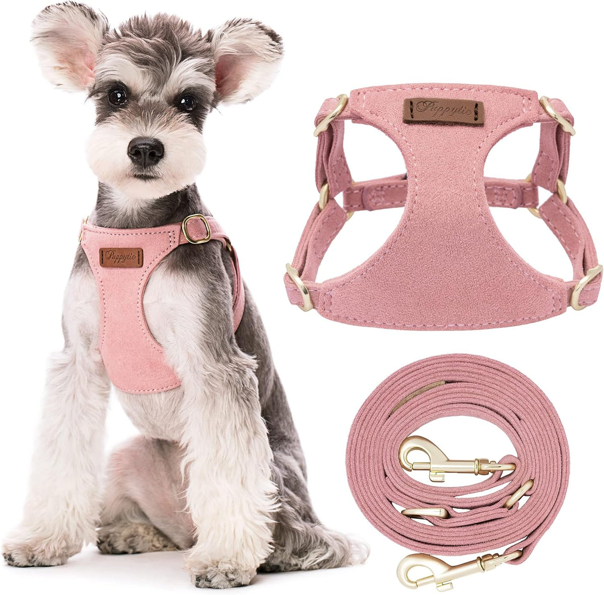 Puppytie No Pull Small Dog Harness with Multifunction Dog Leash, Lightweight Soft Adjustable No