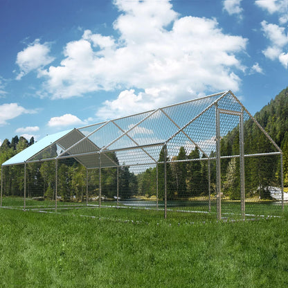 1.26’’ Large Metal Chicken Coop Walk in, Chicken Pen for Chickens, Outdoor Chicken Runs Coops Dog