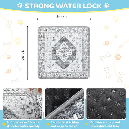 Lahome Super Absorbent & Leakproof Washable Dog Pee Pads - 2 Pack Value Set - Waterproof, Non-Slip