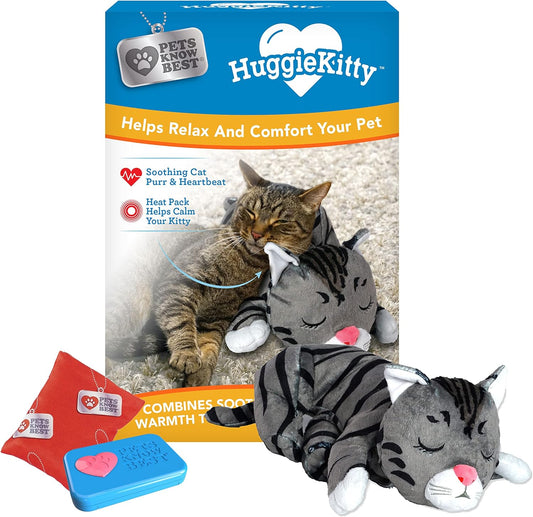 Pets Know Best HuggieKitty | Comfort Purring Companion with Heartbeat Sleep Aide for Cats &