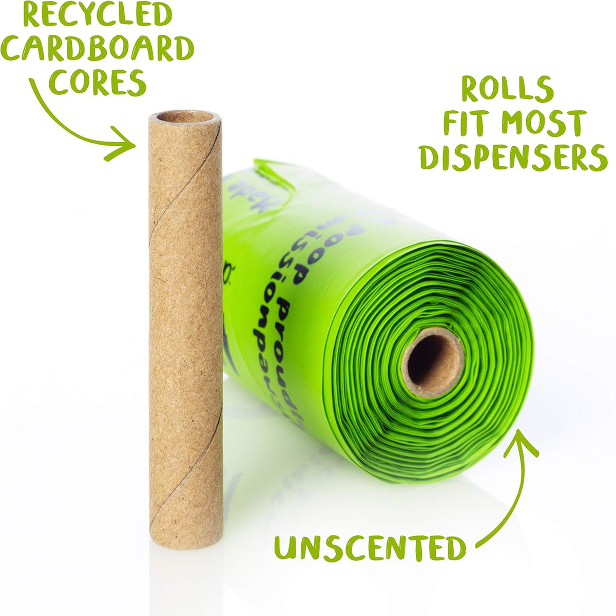 PLANET POOP Home Compostable Dog Poop Bags Extra-long with Handles 120 Un-Scented Pet Waste Bags