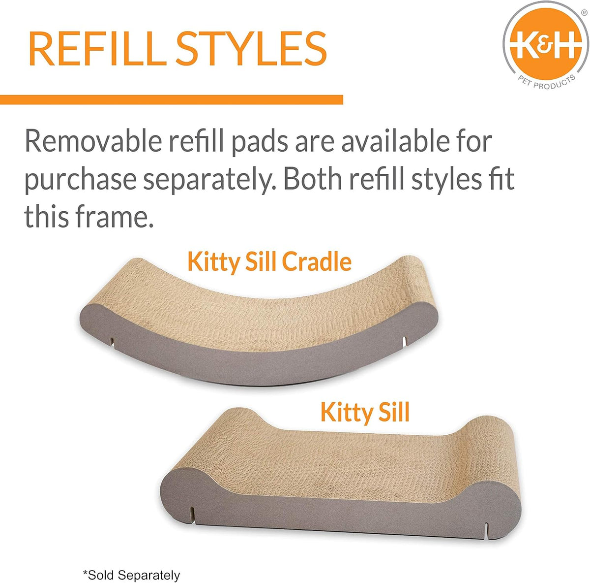 K&H Pet Products EZ Mount Cat Window Perch Kitty Sill Scratcher Cradle, Sturdy Window Perch for