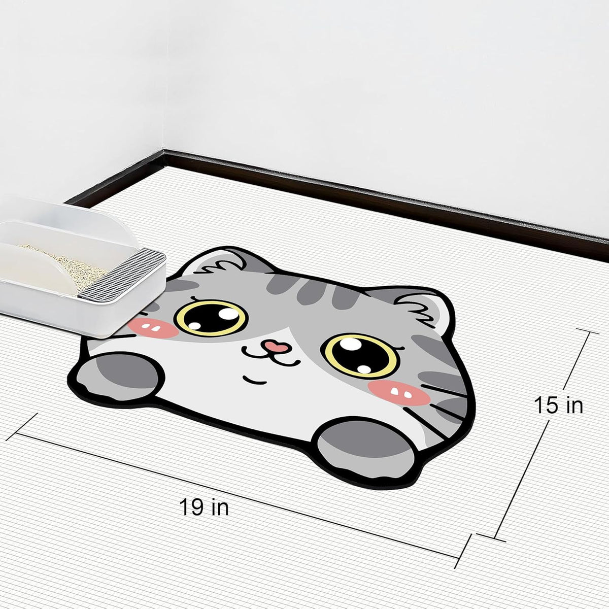 Pet Supplies Cat Feeding Bowl Mat - Absorbent, Easy Clean, Quick Dry for Cat Food and Water