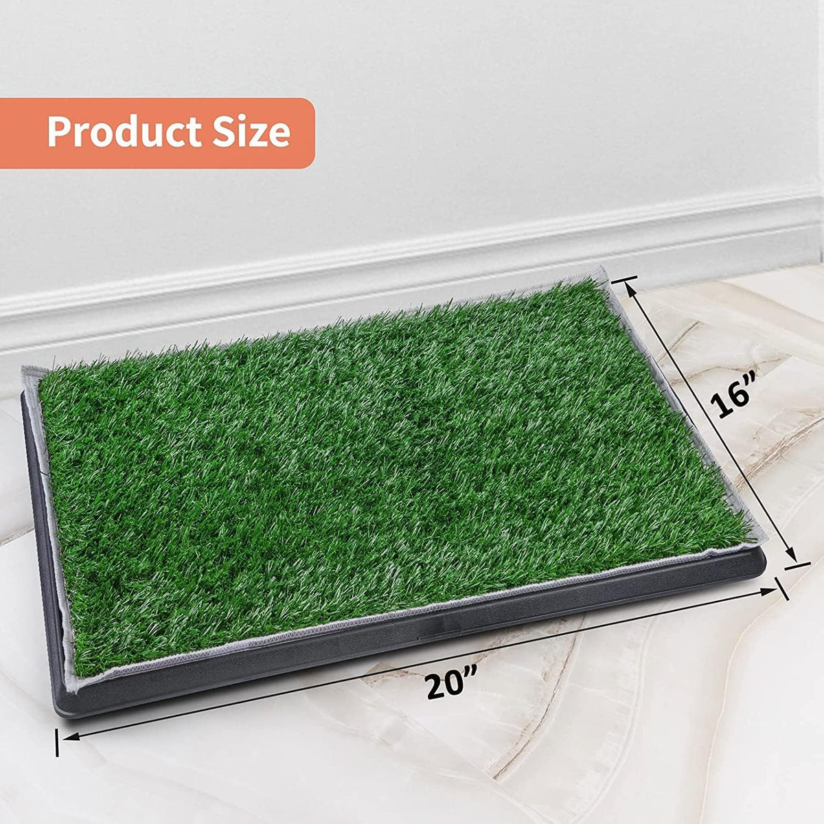 Dog Grass Pet Loo Indoor/Outdoor Portable Potty, Dog Litter Box, Artificial Grass Patch Bathroom